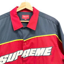 이미지를 갤러리 뷰어에 로드 , Supreme シュプリーム 18SS Color Blocked Work Shirt ロゴデザインワークシャツ 14080
