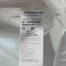 Load image into Gallery viewer, ENFOLD エンフォルド 22AW WashedタイプライターHEXAGON SHIRT バンドカラーシャツ 300FA230-1850 38 ホワイト 14799
