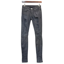 将图片加载到图库查看器，HELMUT LANG ヘルムートラング destroy overdye skinny ストレッチスキニーパンツ 24 ブラック 15483
