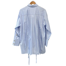 画像をギャラリービューアに読み込む, ENFOLD エンフォルド 25AW RIBBON SHIRT リボンストライプシャツ 300IA730-1701 38 ブルー 15557
