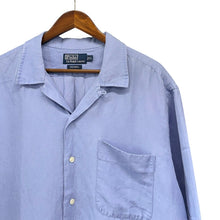 画像をギャラリービューアに読み込む, Polo by Ralph Lauren ポロバイラルフローレン CALDWELL オープンカラー半袖シャツ XL ブルー 15707
