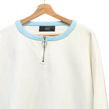 이미지를 갤러리 뷰어에 로드 , ililil イルイルイル クリームソーダに溺れたいトレーナー オーバーサイズハーフジップスウェット IL23-B08 ブルー F 15098
