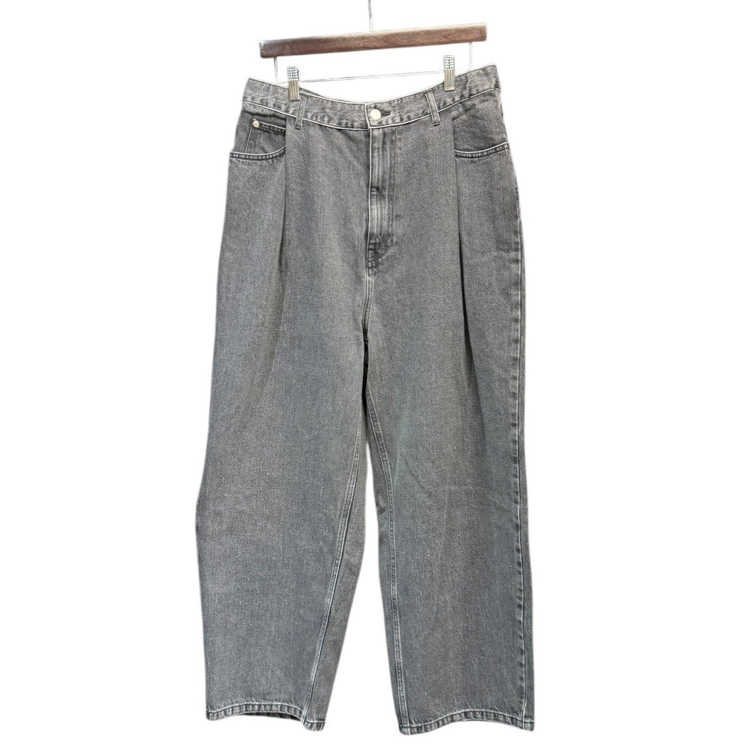 URU ウル 21AW WISM別注 COTTON DENIM TUCK PANTS タックデザインデニムパンツ 21FCD03WISM 2 ブラック 14964
