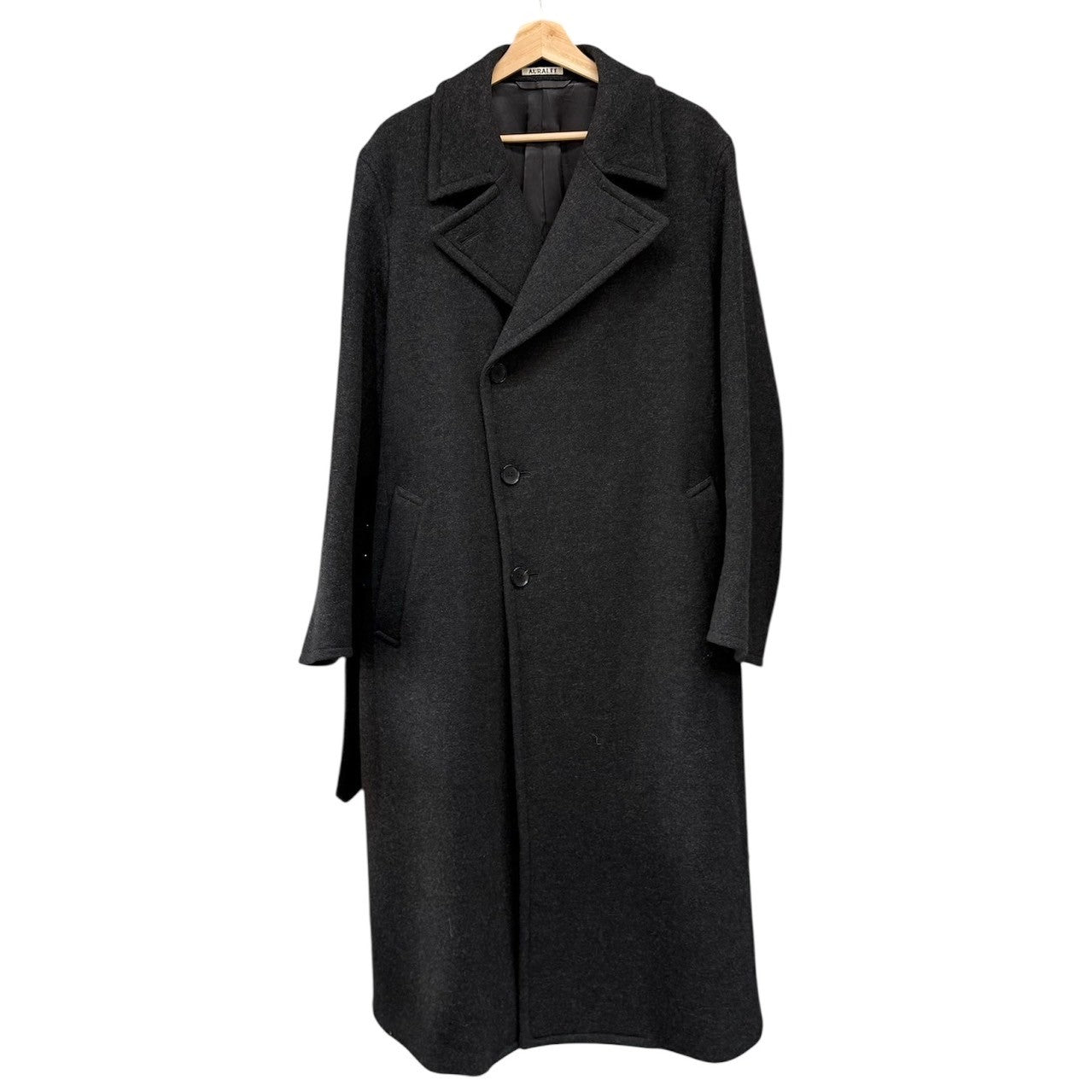 Lade das Bild in den Galerie-Viewer, AURALEE オーラリー 20AW LIGHT MELTON DOUBLE-BREASTED COAT ライトメルトンダブルブレストコート A20AC01LM サイズ4 グレー 14724