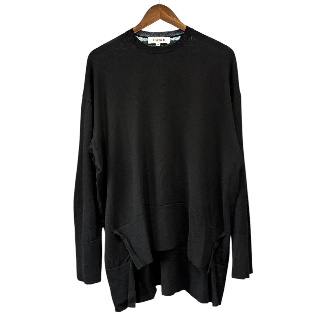 ENFOLD エンフォルド 21AW ウールハイゲージボックスプルオーバー売れ筋商品|||ニット 300EA870-2570 38 ブルー R14543 ENFOLD エンフォルド 21AW ウールハイゲージボックスプル