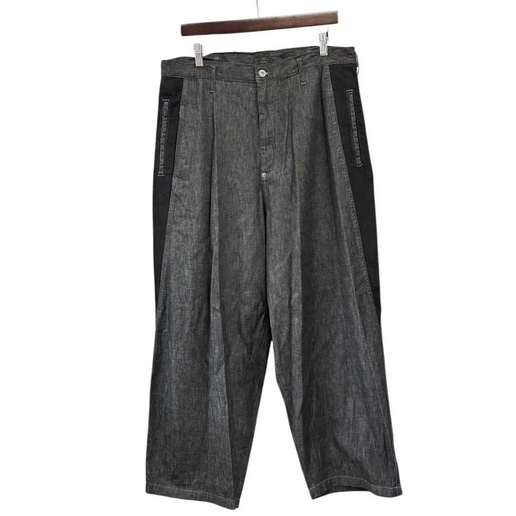 S'YTE by yohji yamamoto サイト ヨウジヤマモト 7oz TWO-TONE DENIM 5POCKET WIDE PANTS ワイドデニムパンツ UT-P20-002 2 ブラック 14821