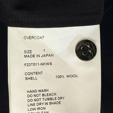 Load image into Gallery viewer, OVERCOAT オーバーコート 23AW Hooded Wool Shirt フードウールシャツ F23T011-NKWS 1 ブラック 15307
