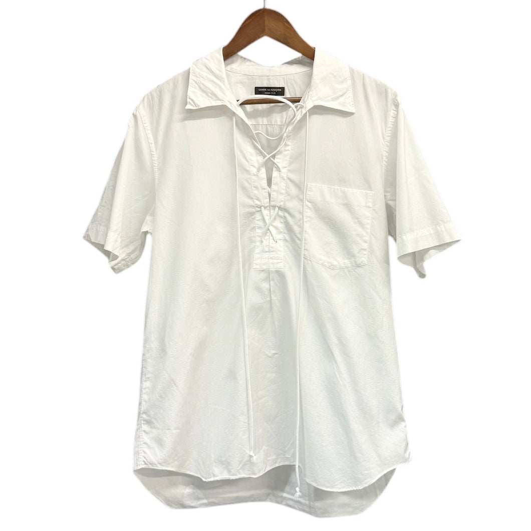 COMME des GARCONS HOMME PLUS コムデギャルソンオムプリュス 03SS プルオーバーレースアップ半袖シャツ PI-B041 14043