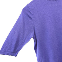Load image into Gallery viewer, ENFOLD エンフォルド 20AW シルクコットンニットカットソー Tシャツ 300DA370-1020 38 パープル 14552
