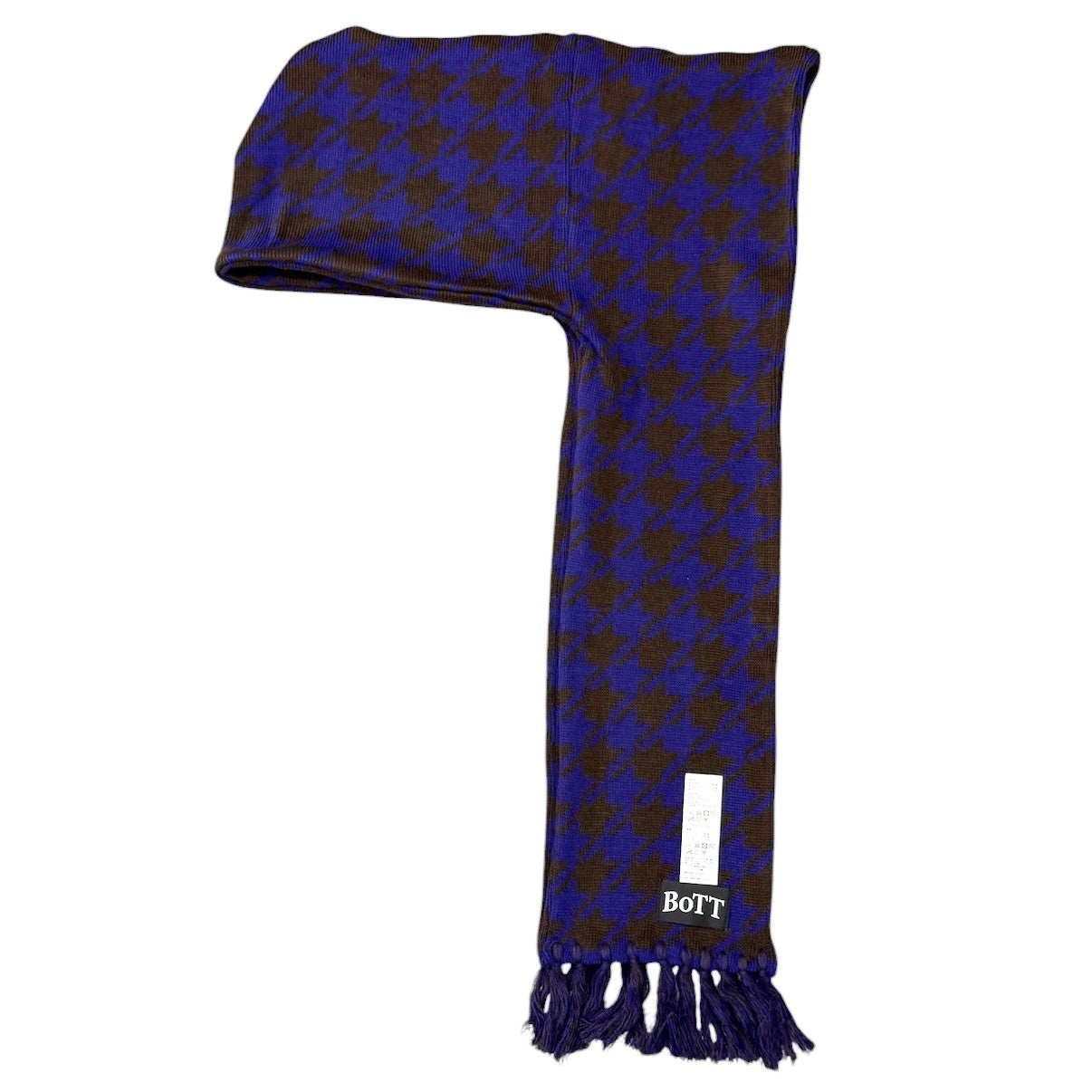 【BOTT】24aw HOODED SCARF マフラー バラクラバ BOTT ボット 24AW HOUNDSTOOTH HOODED SCARF ハウンドトゥース