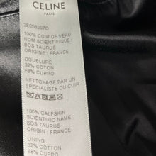 이미지를 갤러리 뷰어에 로드 , CELINE セリーヌ 19SS カーフスキンクラシックバイカーレザージャケット ダブルライダース 2E058297D
