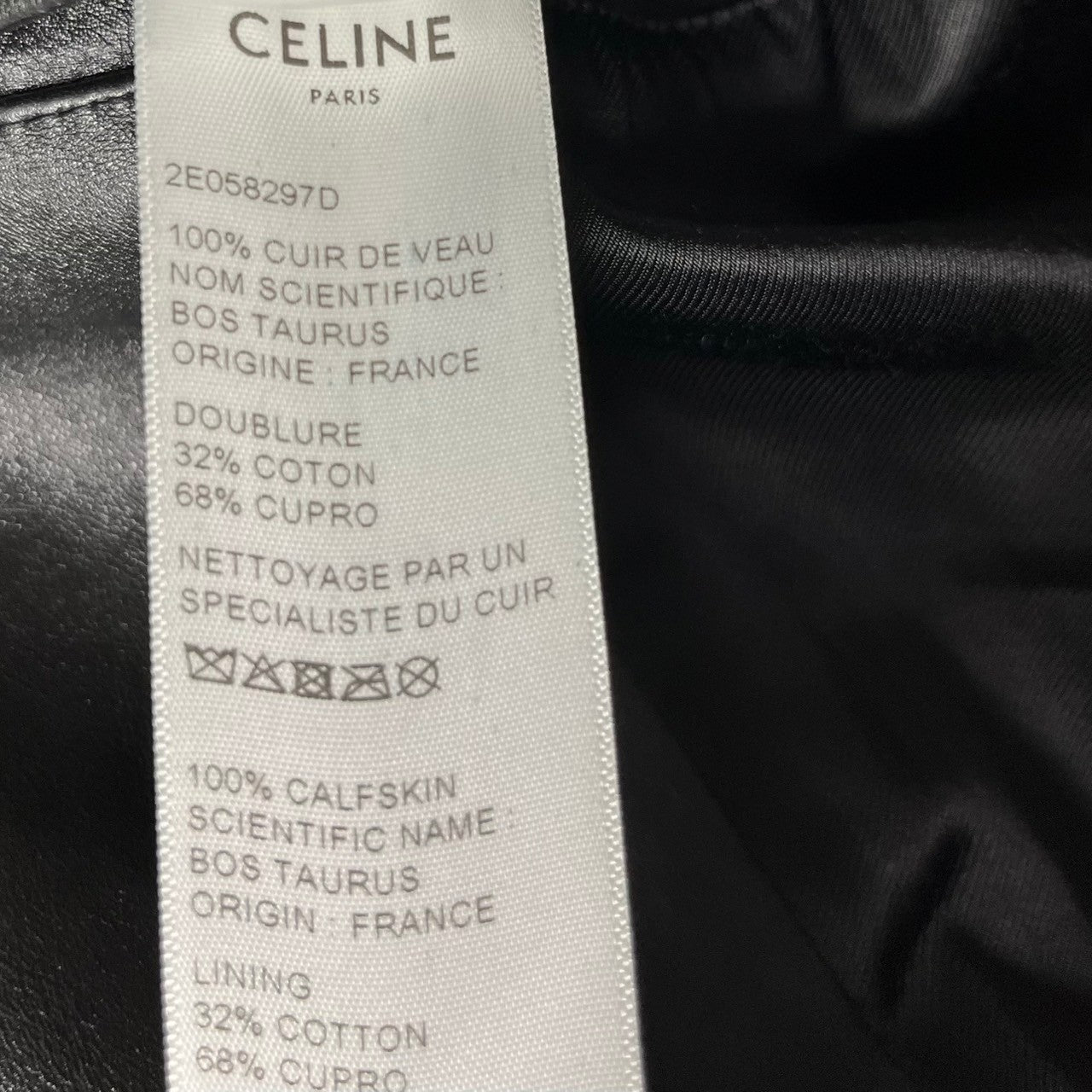 CELINE セリーヌ 19SS カーフスキンクラシックバイカーレザー 