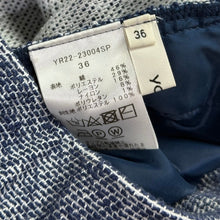 画像をギャラリービューアに読み込む, yori ヨリ サニーツイードワイドパンツ YR22-23004SP 36 ブルー 14943
