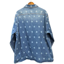 Load image into Gallery viewer, BURBERRY バーバリー ポルカドットデニムシャツジャケット L ブルー 14888
