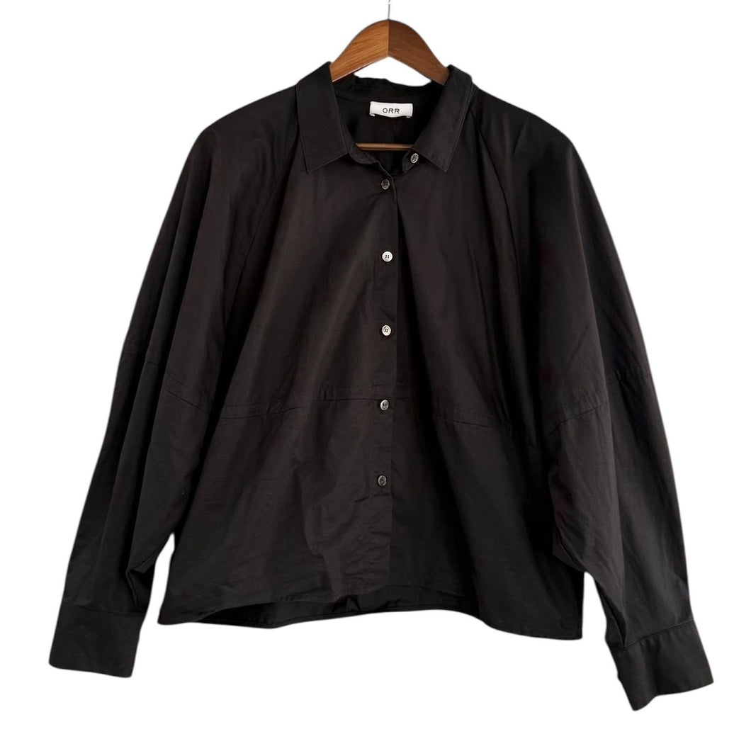 ORR オル Cotton Cropped Shirt コットンクロップドシャツ OR051ST00600 S ブラック 韓国 14950