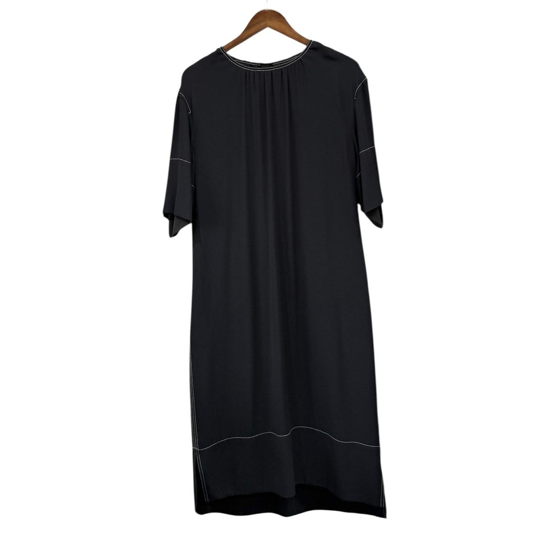 MARNI マルニ 20SS ホワイトステッチレーヨンロングワンピース ABMA0441O1 40 ネイビー 14690