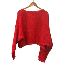 画像をギャラリービューアに読み込む, suzuki takayuki スズキタカユキ mohair sweater モヘヤシルクケープニット A231-07 F レッド 15233
