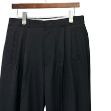 Load image into Gallery viewer, A.PRESSE アプレッセ 25SS Wool Rayon Wide Trousers ウールレーヨンワイドスラックスパンツ 25SAP-04-11H 1 ブラック 15766
