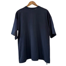 画像をギャラリービューアに読み込む, nagonstans ナゴンスタンス 22AW ナイロン切替ワイドシルエットTシャツ 470FA480-0350 M ネイビー 14535
