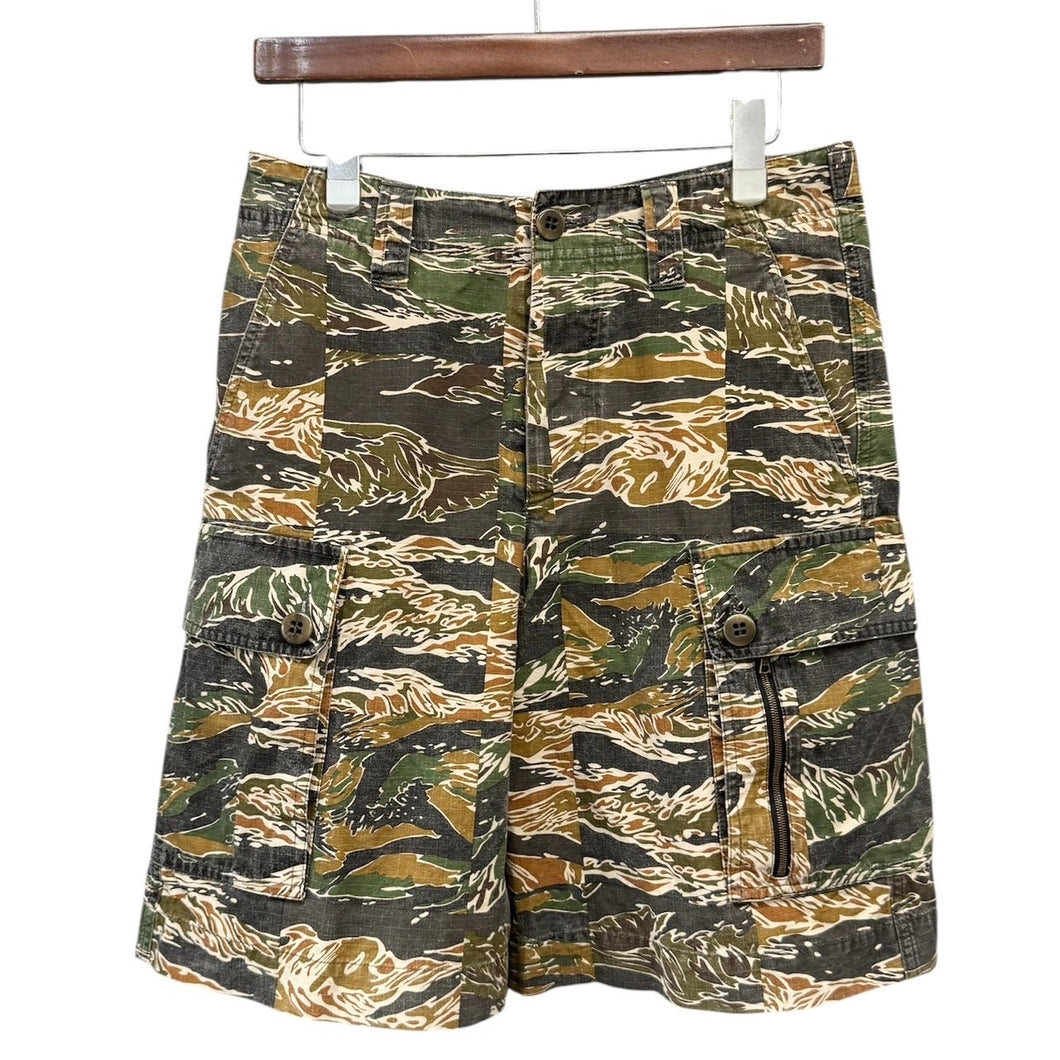 DRIES VAN NOTEN ドリスヴァンノッテン 20SS カモフラ柄カーゴショートパンツ 46 カーキ 14722