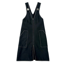 画像をギャラリービューアに読み込む, WANDA NYLON ワンダナイロン 17AW Apron Dress エプロンドレスワンピース 38 ブラック 15348
