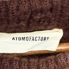 画像をギャラリービューアに読み込む, ATOMOFACTORY アトモファクトリー 23AW ボーダークルーネックニット M ブラウン 15367
