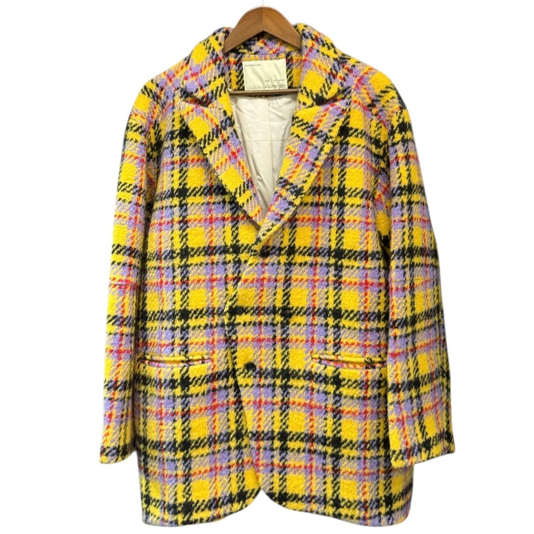 ha za ma ハザマ 18AW 裏社会を生き抜く一匹狼のツイードジャケット F イエロー 14847