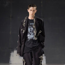 Lade das Bild in den Galerie-Viewer, Yohji Yamamoto POUR HOMME ヨウジヤマモトプールオム 24SS コットン天竺過呼吸プリントカットソー HS-T69-995
