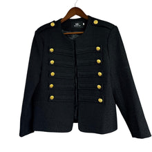 画像をギャラリービューアに読み込む, ALUDE アルード design tweed jacket ツイードジャケット M ブラック 15435
