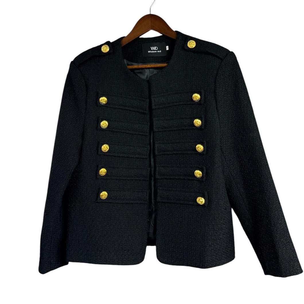 ALUDE アルード design tweed jacket ツイードジャケット M ブラック