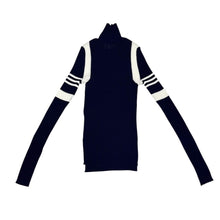 画像をギャラリービューアに読み込む, nagonstans ナゴンスタンス 25AW rib ski pullover リブ編みタイトニット 470IA170-1341 M ネイビー 15257
