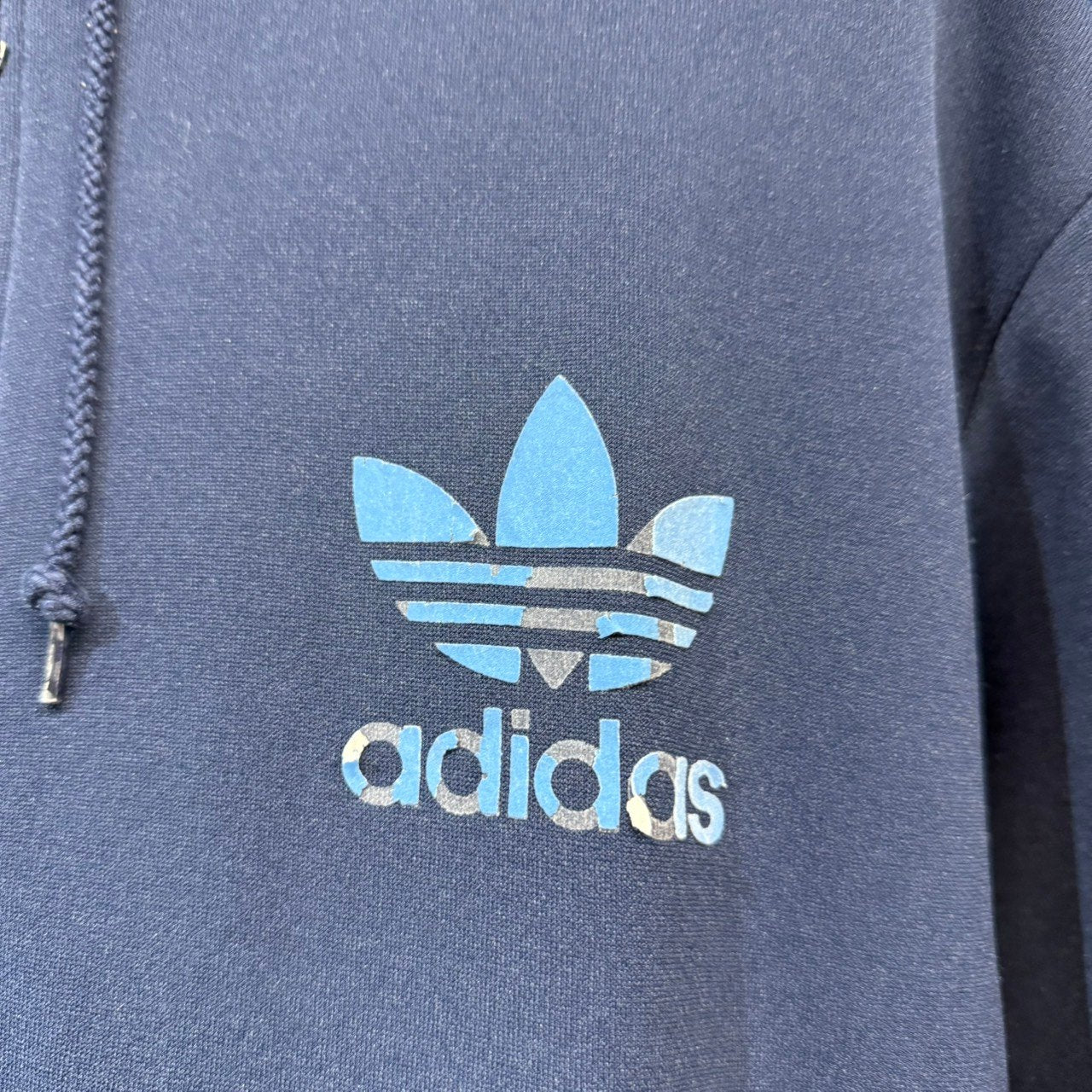 adidas アディダス ジップアップパーカー 938005 万国旗タグ M ブルー