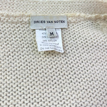 画像をギャラリービューアに読み込む, DRIES VAN NOTEN ドリスヴァンノッテン ベルギー製 ポケットデザインラグランスリーブアルパカモヘヤカーディガン M アイボリー 15748
