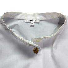 将图片加载到图库查看器，ENFOLD エンフォルド 24AW WASHABLE HALFSLEEVE HEXAGON-SHIRT ヘキサゴン半袖シャツ 300HA230-0170 38 ホワイト15023
