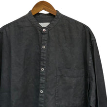 이미지를 갤러리 뷰어에 로드 , ADAM ET ROPE アダムエロペ ルーズシルエットバンドカラーリネンスキッパーシャツ L ブラック 15038
