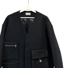 画像をギャラリービューアに読み込む, FFIXXED STUDIOS フィックスステュディオス 19AW UTILITY JACKET ウールノーカラージャケット AW19-MC09 13957
