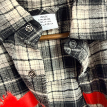 画像をギャラリービューアに読み込む, VETEMENTS ヴェトモン DOUBLE ANARCHY LOGO FLANNEL SHIRT アナーキーフランネルチェックシャツ UE52SH800B S ブラック 15433
