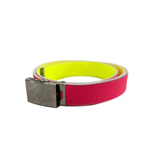 Load image into Gallery viewer, COMME des GARCONS コムデギャルソン コンビレザーベルト SA0910SF F イエロー×ピンク 14830
