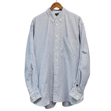 画像をギャラリービューアに読み込む, DAIWA PIER39 ダイワピアサーティナイン SAMPLE TECH BUTTON DOWN SHIRT L/S STRIPE ボタンダウンストライプシャツ BE-80024 L ブルー 15782
