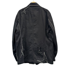 画像をギャラリービューアに読み込む, S'YTE by yohji yamamoto サイト ヨウジヤマモト COTTON TWILL COLOR STITCHING COVERALLS ステッチカバーオールジャケット UT-Y07-001 3 ブラック 15825
