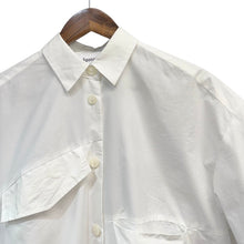 画像をギャラリービューアに読み込む, nagonstans ナゴンスタンス 23SS asymmetry half sleeves shirt アシンメトリー半袖シャツ 470GS530-0920 M ホワイト R14636
