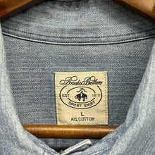 Load image into Gallery viewer, Brooks Brothers×NEAT ブルックスブラザーズ ニート DENIM SHIRT デニムシャツ L ライトブルー 14906
