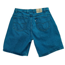 画像をギャラリービューアに読み込む, Levi&#39;s silverTab リーバイスシルバータブ カラーデニムショートパンツ Loose MADE IN USA アメリカ製 古着 サイズ34 ブルー 14729
