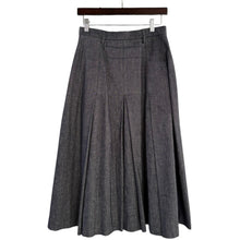 Load image into Gallery viewer, MaxMara STUDIO マックスマーラ ステュディオ インディゴコットンリネンデザインスカート 40 インディゴ 14949
