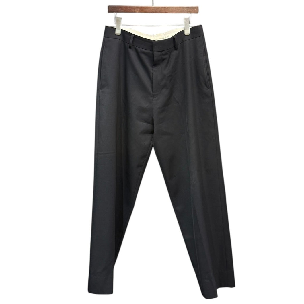 A.PRESSE アプレッセ 24SS Covert Cloth Trousers レザーパイピングスラックスパンツ 24SAP-04-18H 3 ブラック 15041