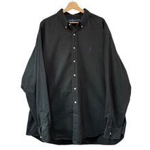 画像をギャラリービューアに読み込む, Ralph Lauren ラルフローレン BLAKE ボタンダウンシャツ XXL ブラック R14668
