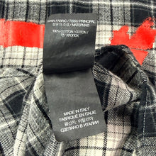画像をギャラリービューアに読み込む, VETEMENTS ヴェトモン DOUBLE ANARCHY LOGO FLANNEL SHIRT アナーキーフランネルチェックシャツ UE52SH800B S ブラック 15433
