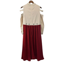 Lade das Bild in den Galerie-Viewer, ha za ma ハザマ 20SS シャツとドレスの二重装 ワンピース S レッド 15443
