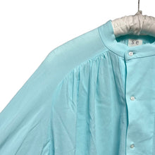 画像をギャラリービューアに読み込む, seya セヤ 23SS SHAHNAMEH SHIRT IN TURQUOISE SWEET TWILL タックデザインブラウス シャツ 2 ブルー 3486
