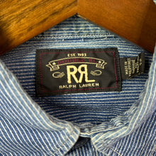 이미지를 갤러리 뷰어에 로드 , RRL ダブルアールエル Striped Workshirt ストライプワークシャツ S インディゴ 15057
